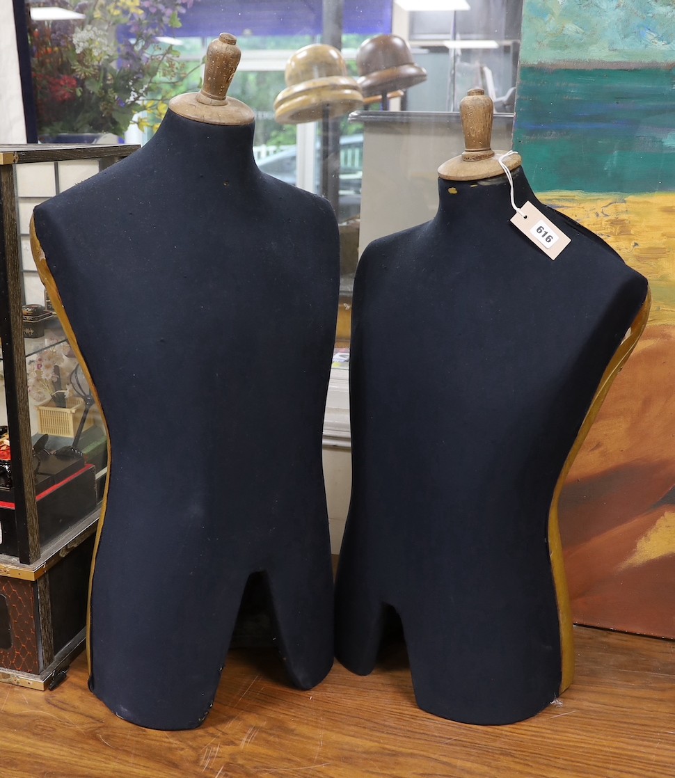 A pair of vintage mannequins